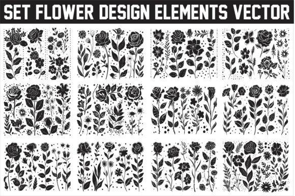 Download Elegant Floral Design Elements Vector - Premium Resources