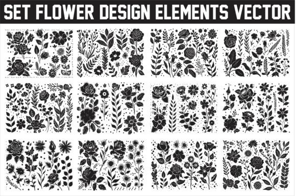 Download Elegant Floral Design Elements Vector - Premium Resources