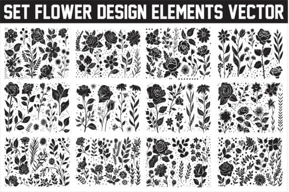 Download Elegant Floral Design Elements Vector - Premium Resources
