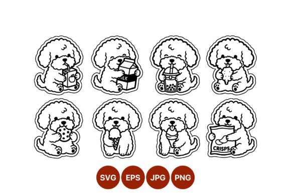 Download Cute Poodle Dog Drinking Juice and - Juice Collection