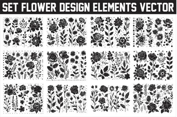 Download Elegant Floral Design Elements Vector - Premium Resources